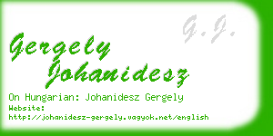 gergely johanidesz business card